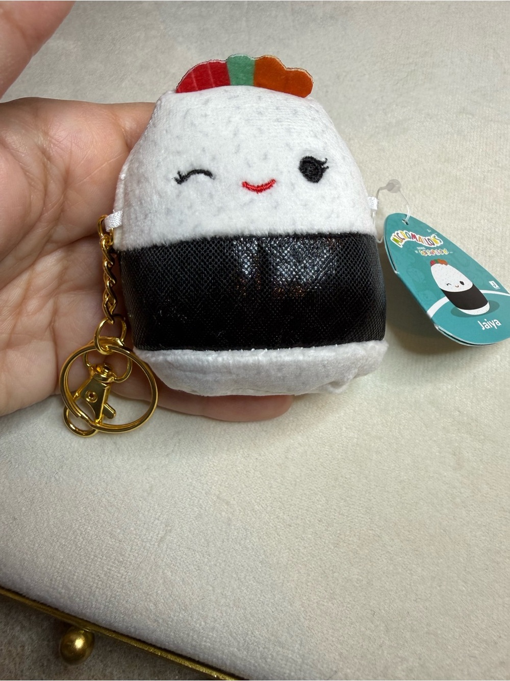 Jaiya the Sushi Roll Micromallow Keychain/ Bag Charm- NWT